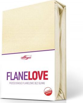 Darymex Prześcieradło flanela bez gumki 160x210 kolor ecru
