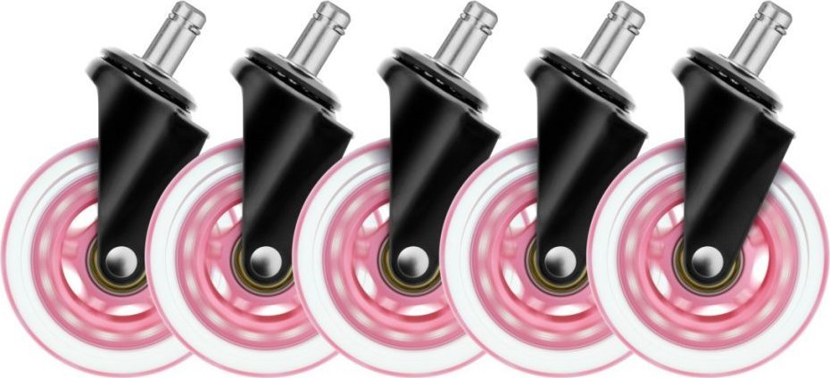 Fotel Deltaco Kėdės ratukų rinkinys DELTACO GAMING, rožinis / GAM-157-P