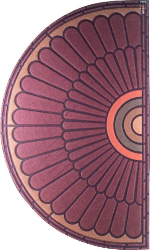 Direct Home and Garden Wycieraczka półokrągła Paw bordowa