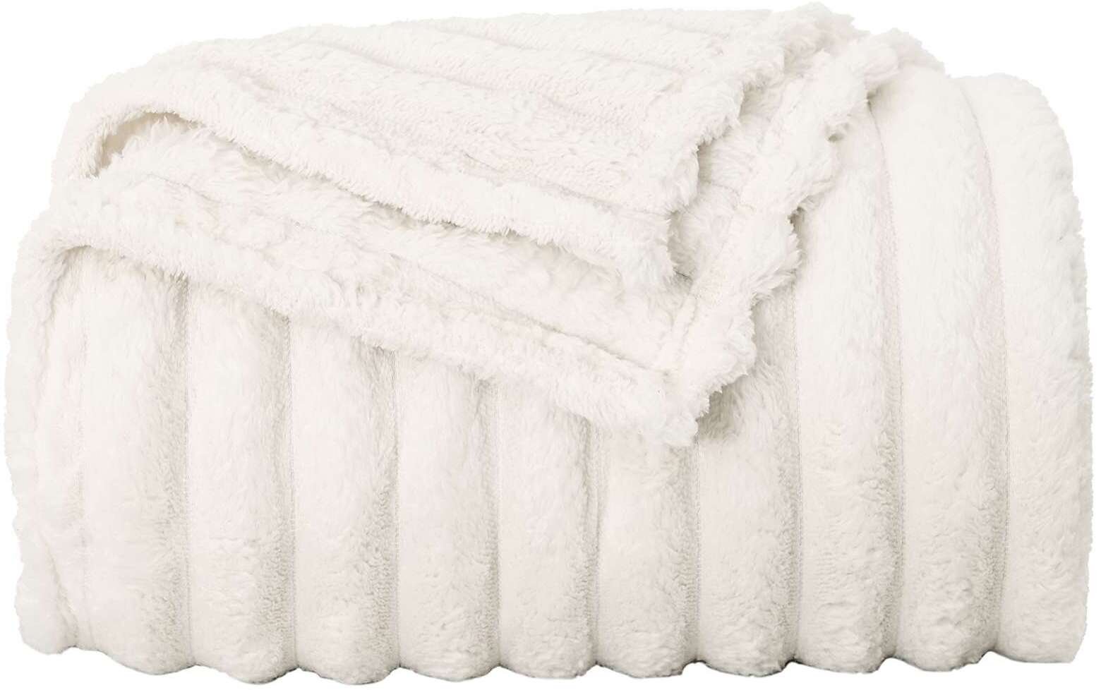 vidaXL Koc Kremowy 150 x 130 cm Polar