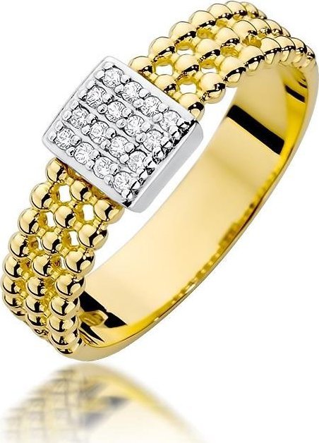 Best Diamonds złoty pierścionek z brylantem 0.08ct 8