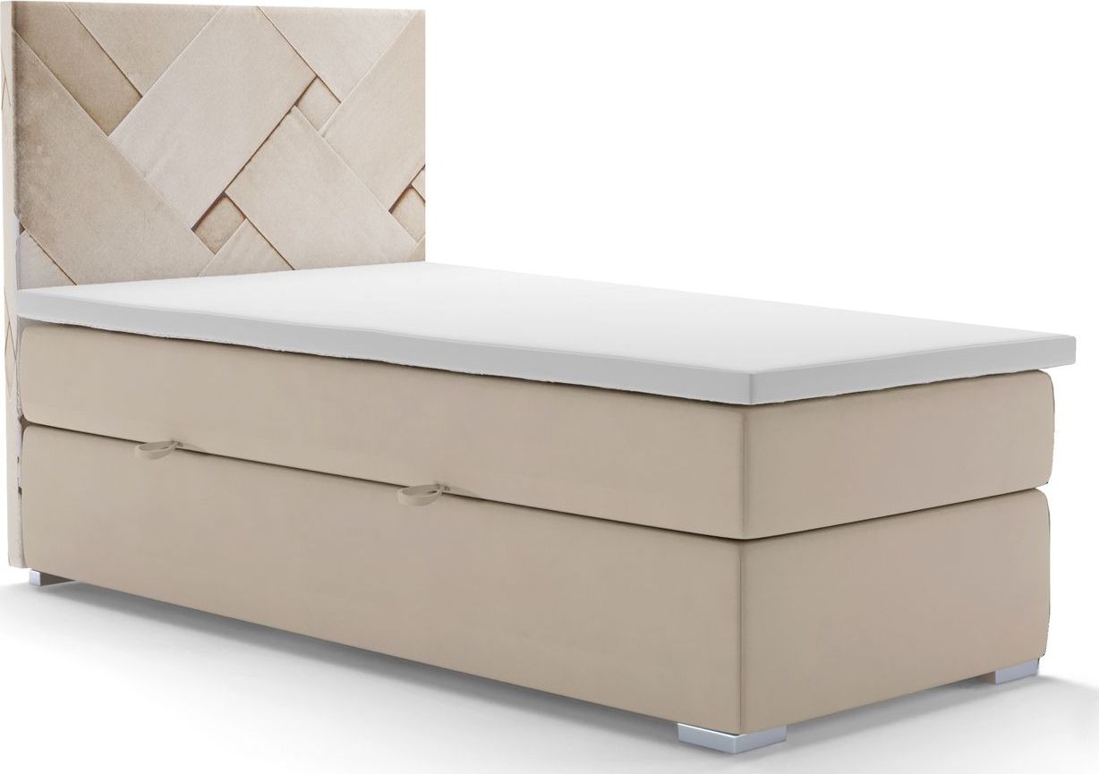 Elior Pojedyncze łóżko boxspring Lefika 90x200 - 58 kolorów
