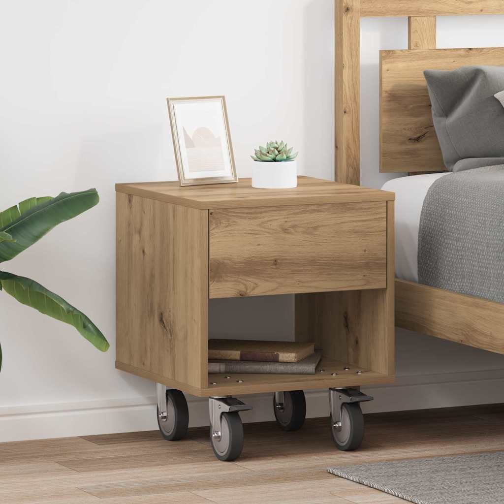 vidaXL Stolik nocny 2 pcs Dąb rzemieślniczy 40,5 x 40 x 48 cm