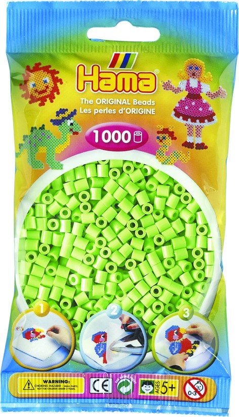 Hama midi perler 1000stk pastel grøn