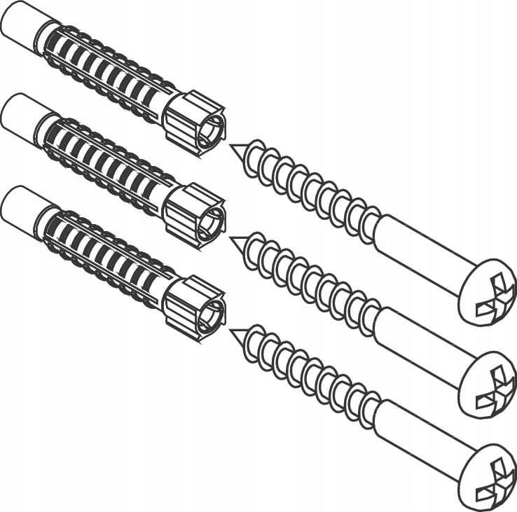 Hansgrohe Zestaw montażowy (3 śruby, 3 kołki)