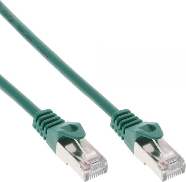 InLine Patchcord F/UTP, Cat.5e, zielony 0.3m (71533G)