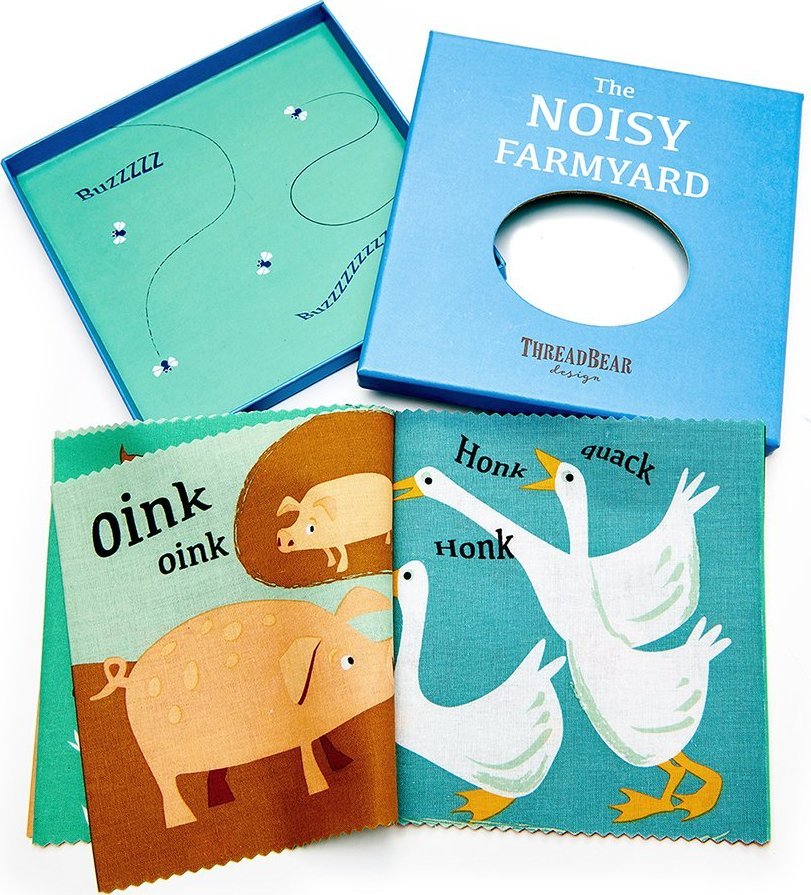 ThreadBear Design Miękka książeczka THE NOISY FARMYARD ThreadBear Design