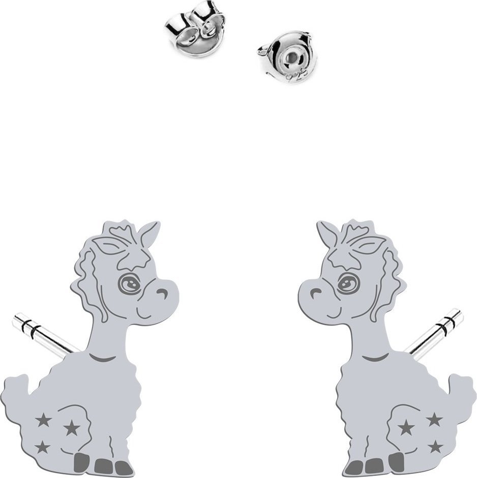 MEJK Jewellery Kolczyki Srebrne Lama