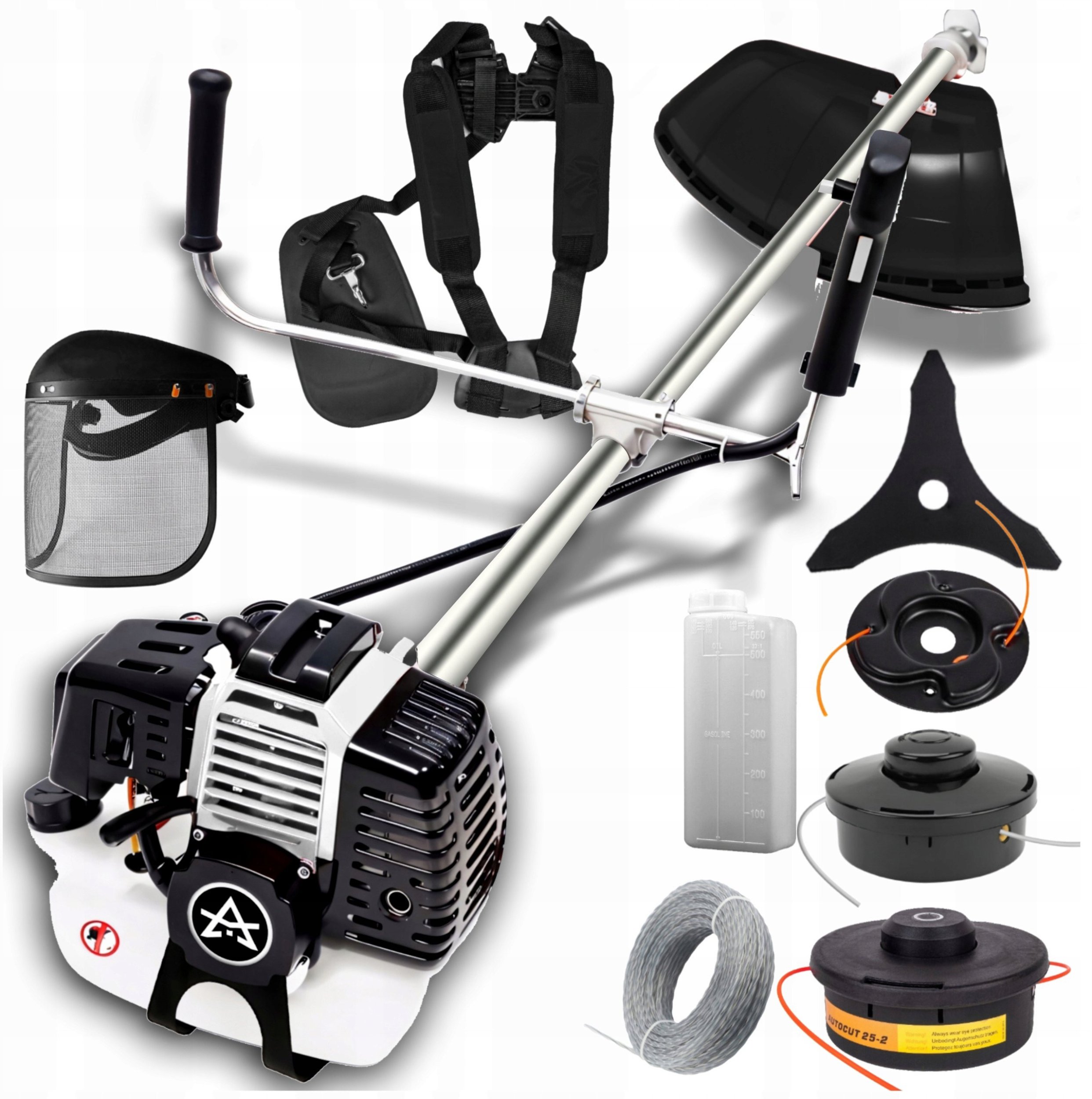 KOSA SPALINOWA PODKASZARKA KOSIARKA 5.2 KM MOCNA WYDAJNA KOSA BOGATY ZESTAW