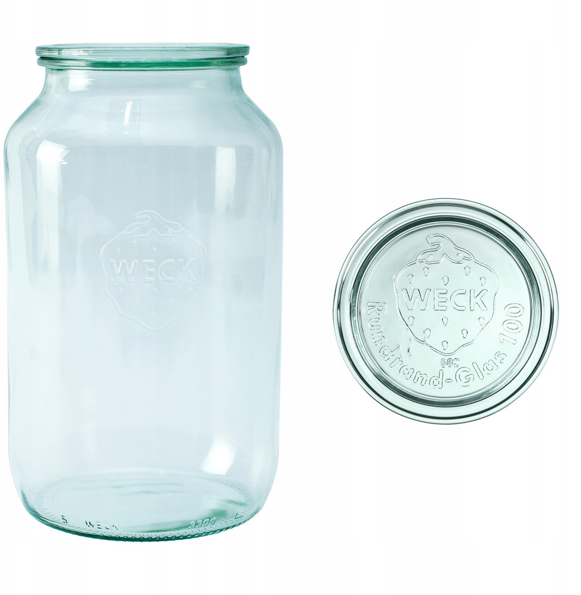 Słoik cylindryczny 3000 ml z pokrywką - op. 4 szt