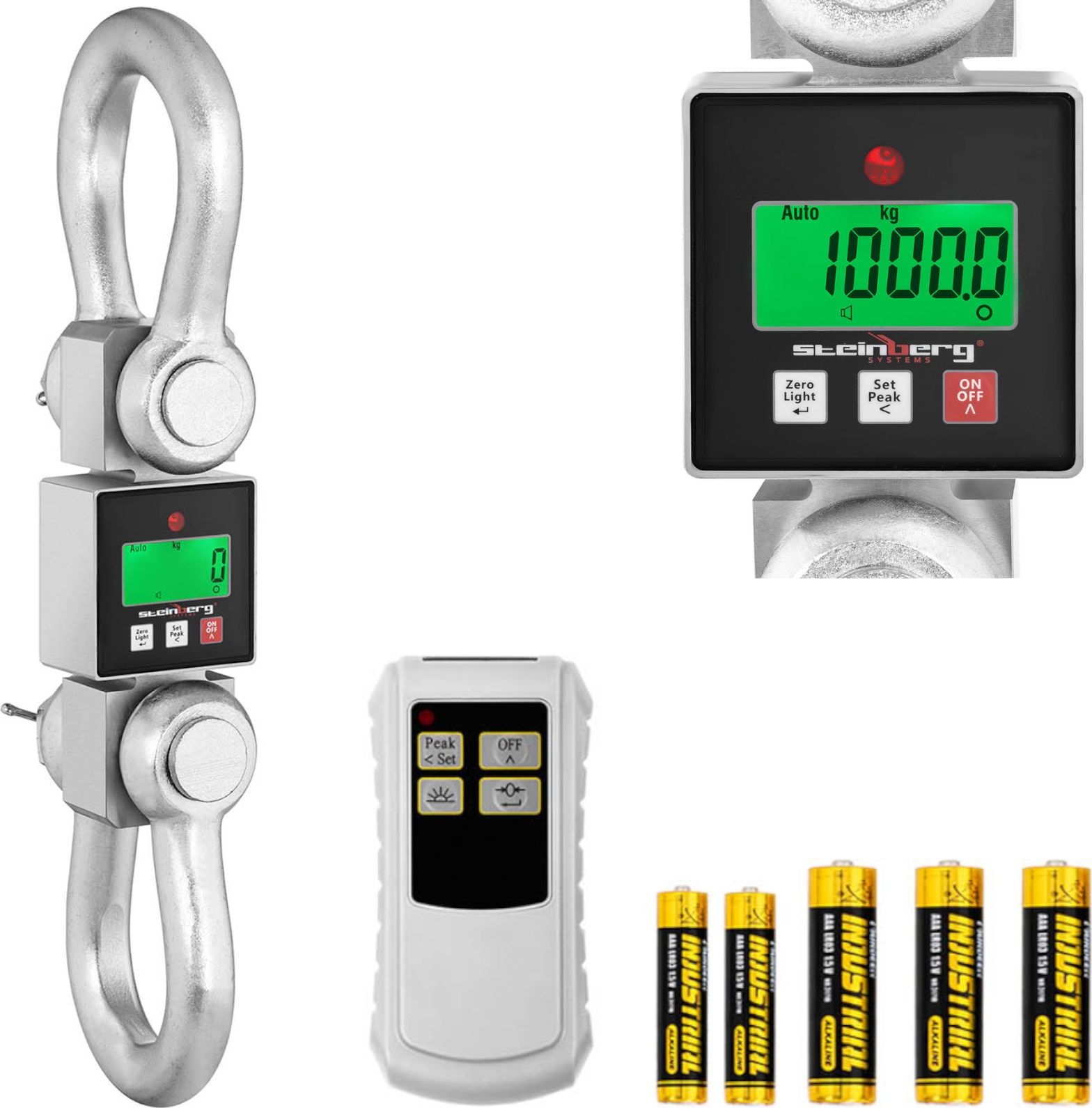 Steinberg Waga hakowa podwieszana magazynowa z pilotem LCD do 10000 kg Waga hakowa podwieszana magazynowa z pilotem LCD do 10000 kg