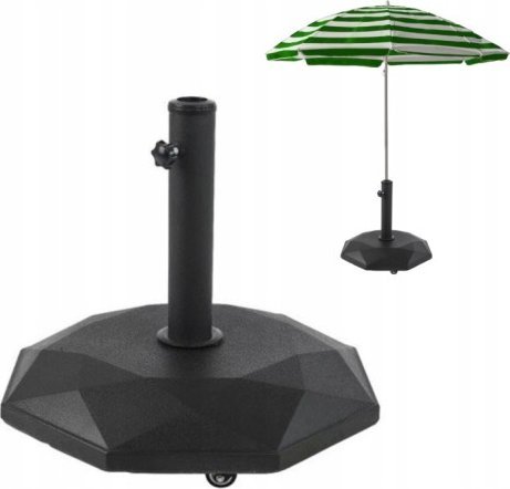 Kaemingk Podstawa pod parasol ogrodowy czarna 48 x 34 cm