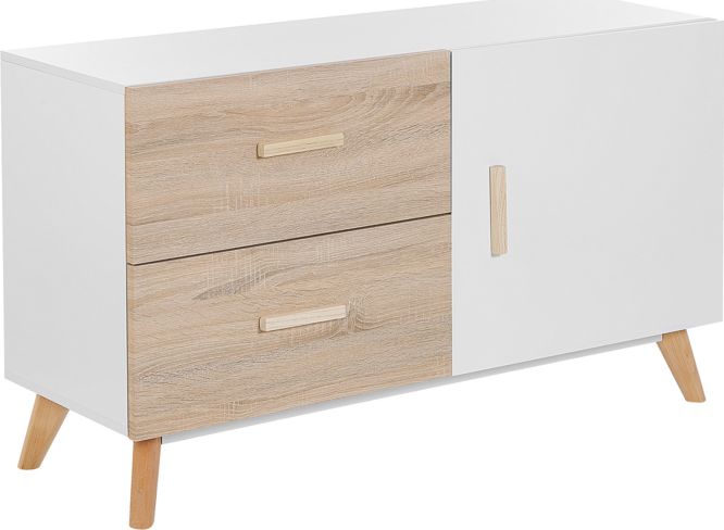 Shumee Komoda biała z jasnym drewnem FILI
