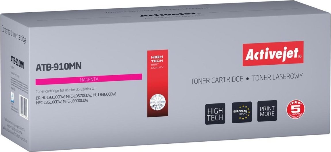 Toner Activejet Activejet ATB-910MN Toner - zamiennik Brother TN910M Supreme 9000 stron purpurowy -