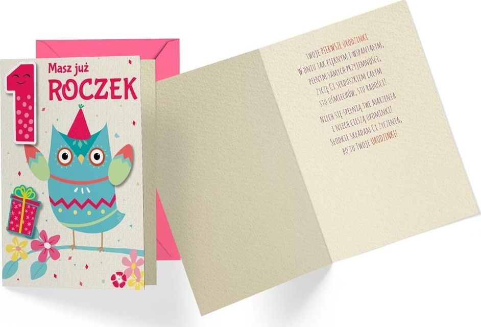 KUKARTKA Karnet B6 DK-854 Roczek sowa