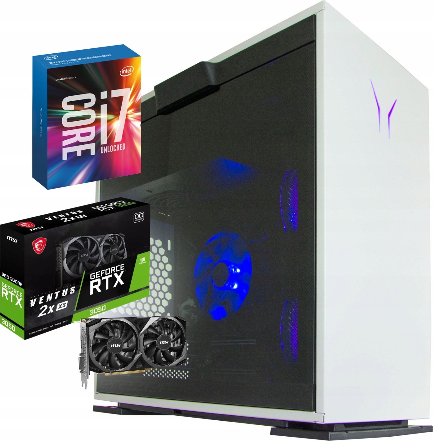 Komputer BSG Striker V1 Intel Core i7 NVIDIA GeForce RTX 3050 16GB DDR3 1000GB SSD Windows 10