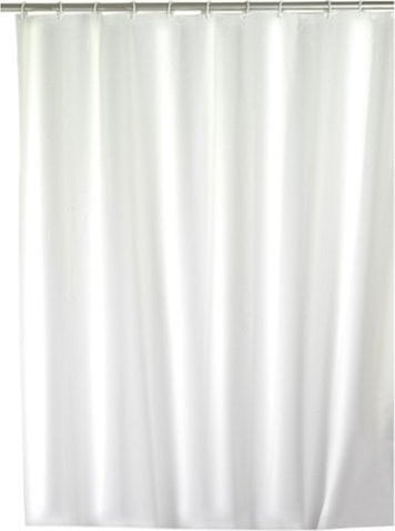 Kleine Wolke Zasłona prysznicowa, tekstylna, kolor biały, 120x200 cm, WENKO