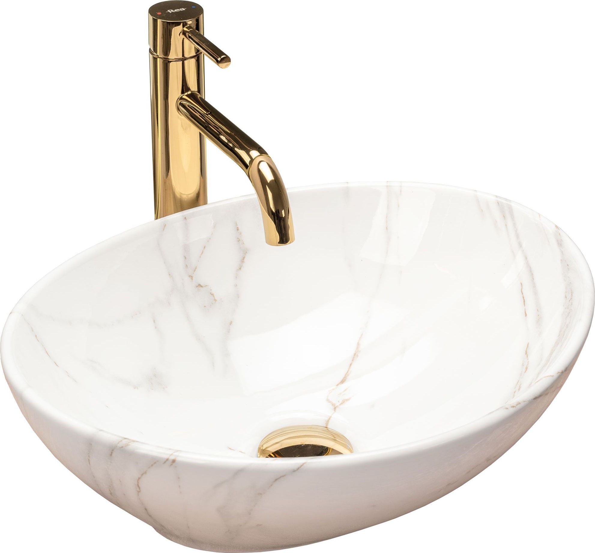 Umywalka Rea Umywalka nablatowa Sofia Shiny Aiax Marmur