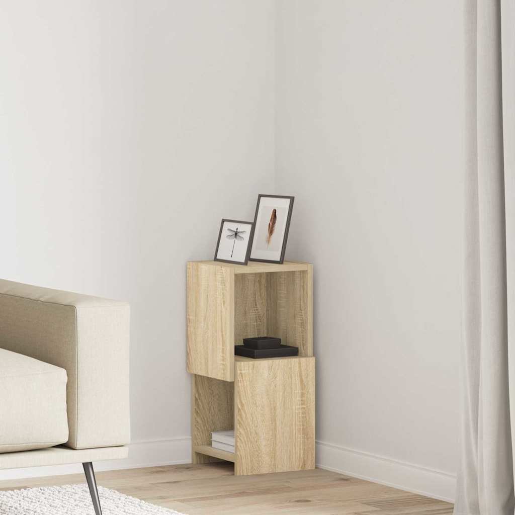 vidaXL Szafka narożna Biały 25,5x25x55cm Materiał drewniany