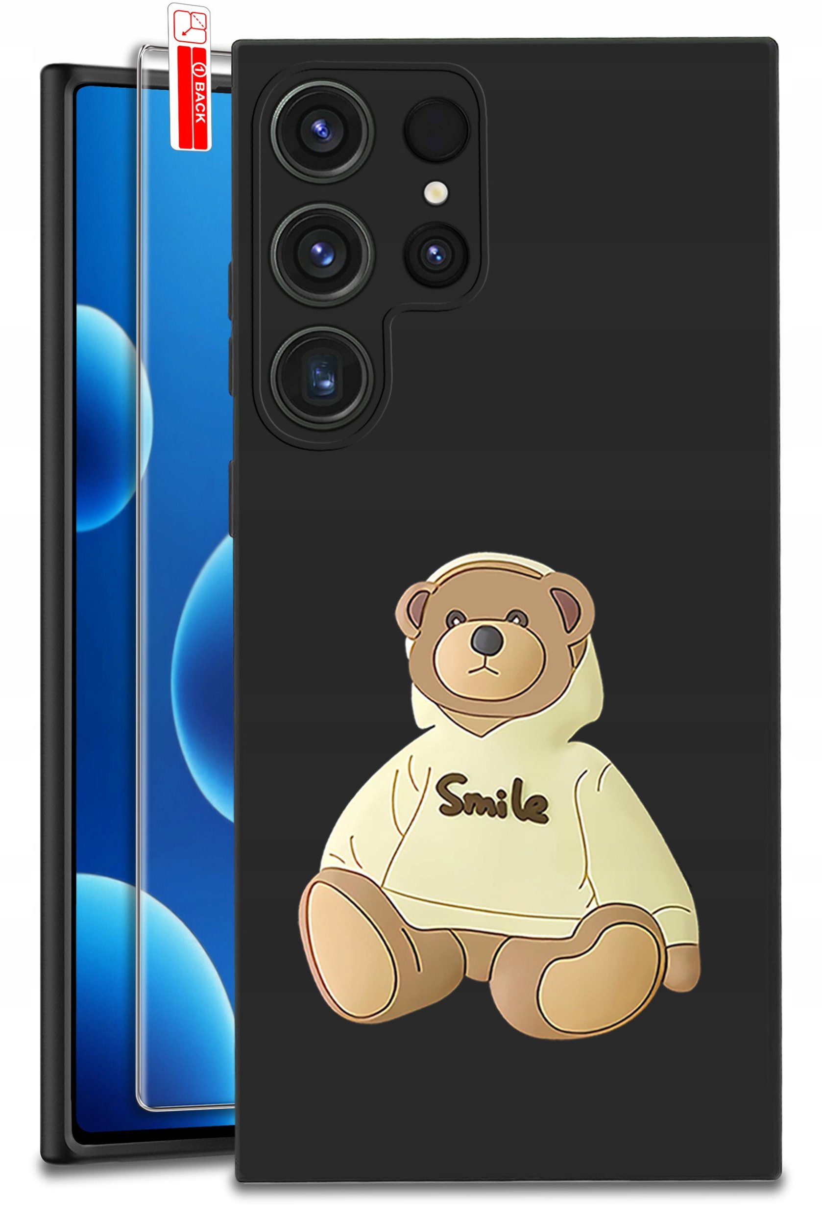 ETUI do Samsung Galaxy S25 Ultra WZORY | SILIKONOWE MATT CASE + SZKŁO 9H