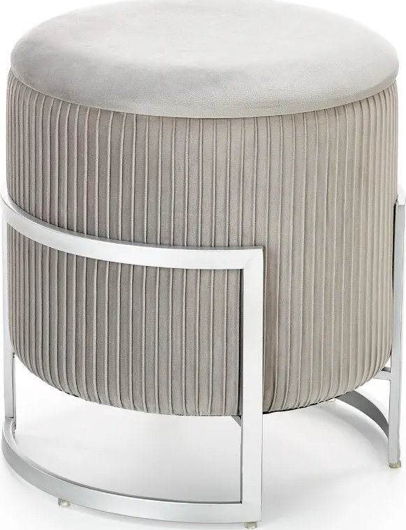 Halmar Pufa CRICKET VELVET jasnoszara HALMAR