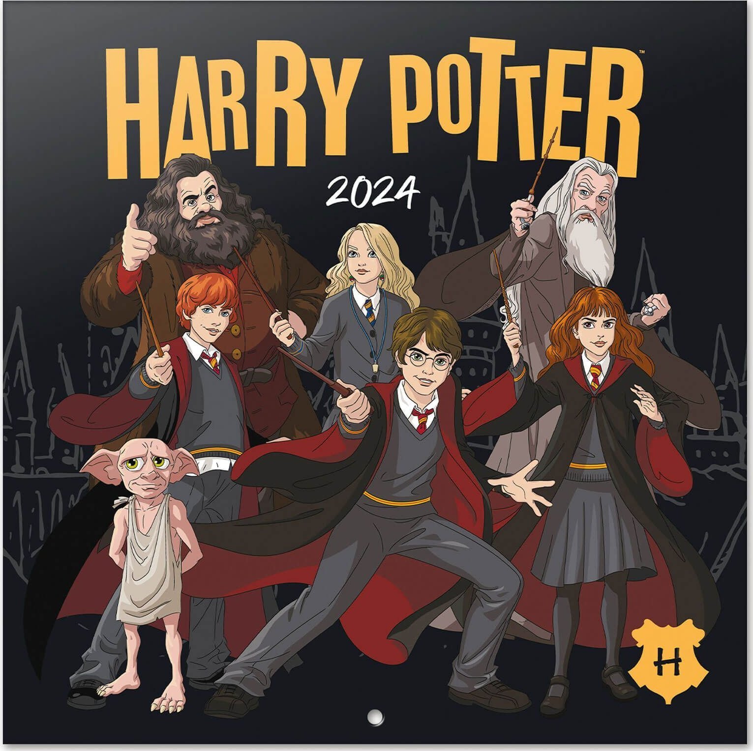 Harry Potter Harry Potter - Kalendarz ścienny 2024 rok (30 x 30 cm)