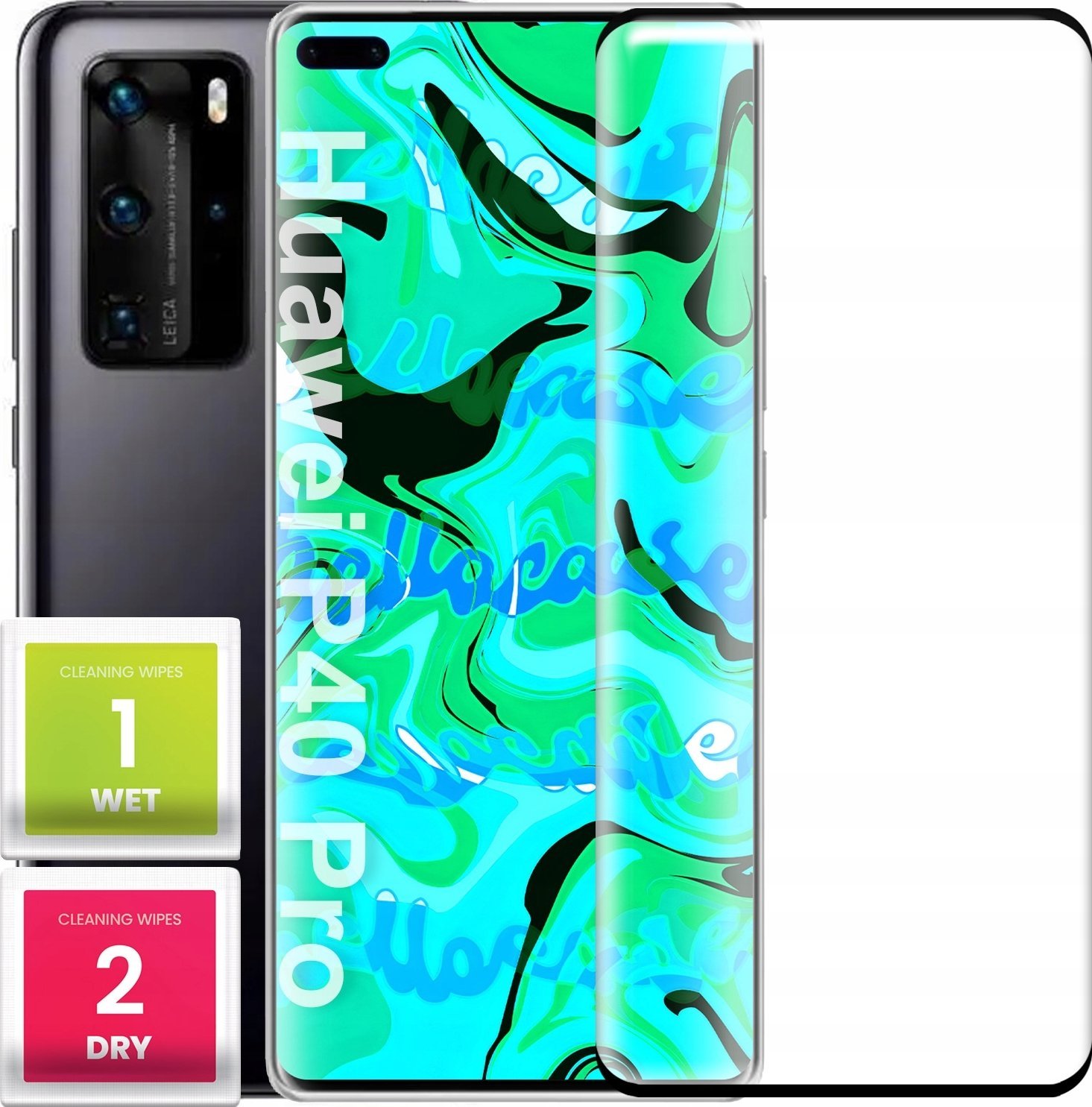 Szkło Hartowane PREMIUM Do Huawei P40 Pro (Curved, 5D, Pełne 9H, Ochronne)