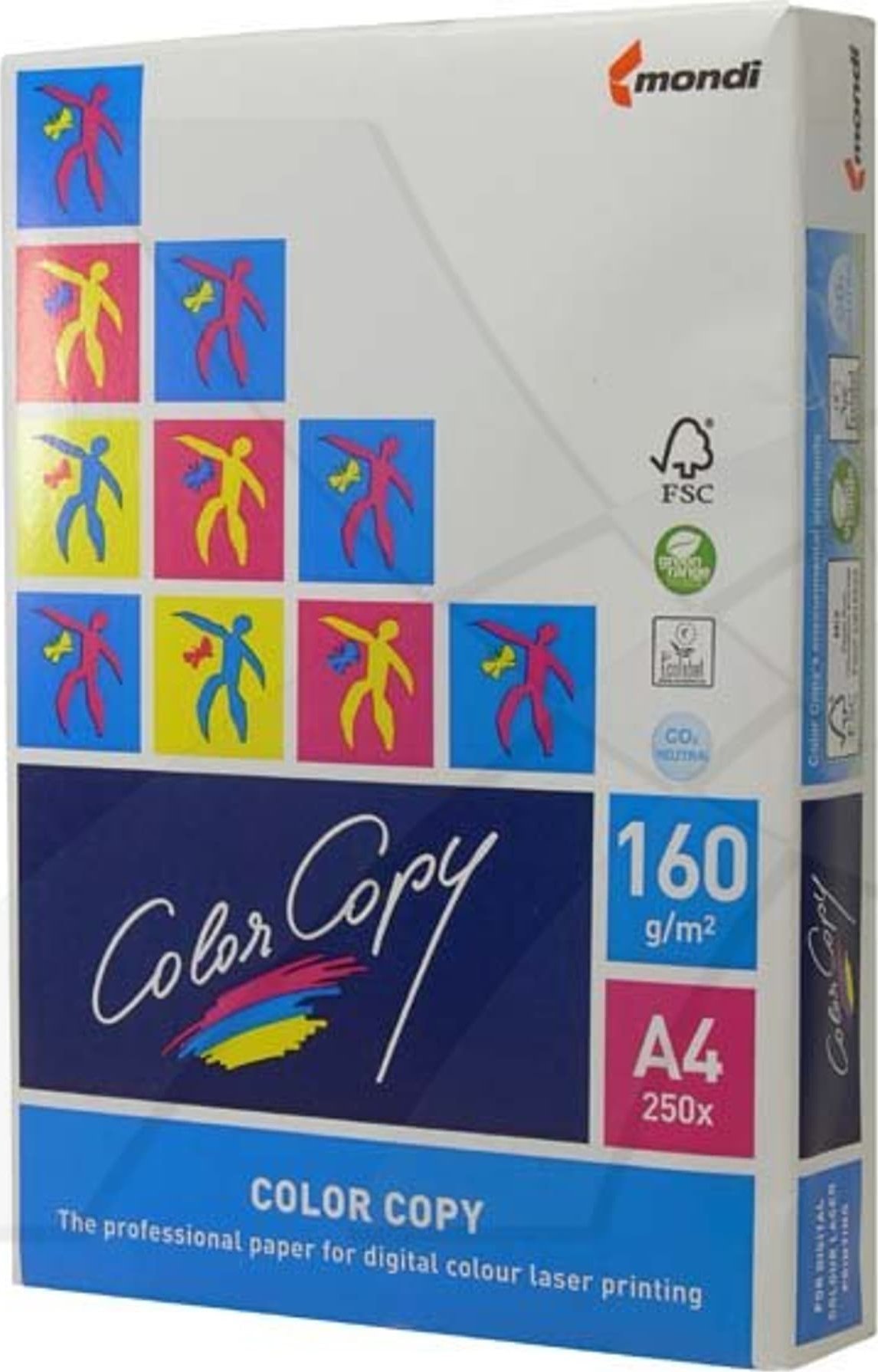 Color Copy Papier kserograficzny Color copy, A4, 160 g/m2, biały, 250 arkusza, spec. do kolorowych laser.