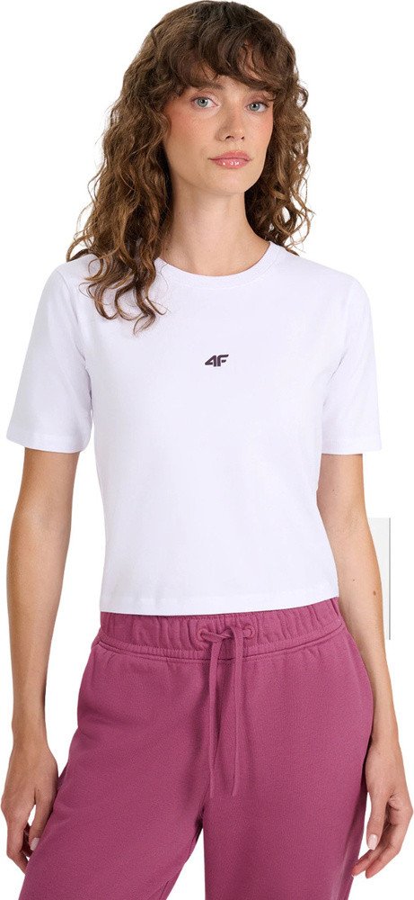 Koszulka damska 4F F2971 biała 4FWAW25TTSHF2971 10S XL
