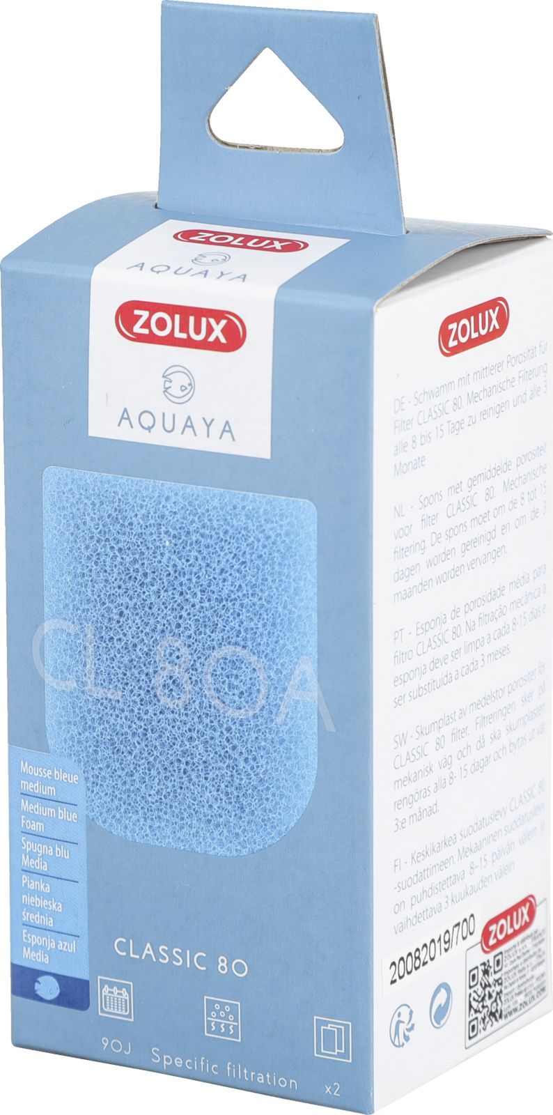 Zolux AQUAYA Wkład gąbka Blue Foam Classic 80