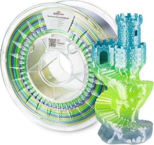 Spectrum Spectrum 3D filament, PLA Silk Rainbow, 1,75mm, 1000g, 81019, frost gloss