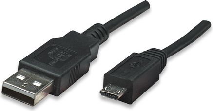 Kabel USB Manhattan USB-A - microUSB 3 m Czarny (325684)