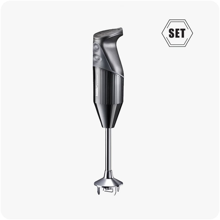 Bamix SwissLine, Immersion blender, Ice crushing, 1.8 m, 200 W, Black