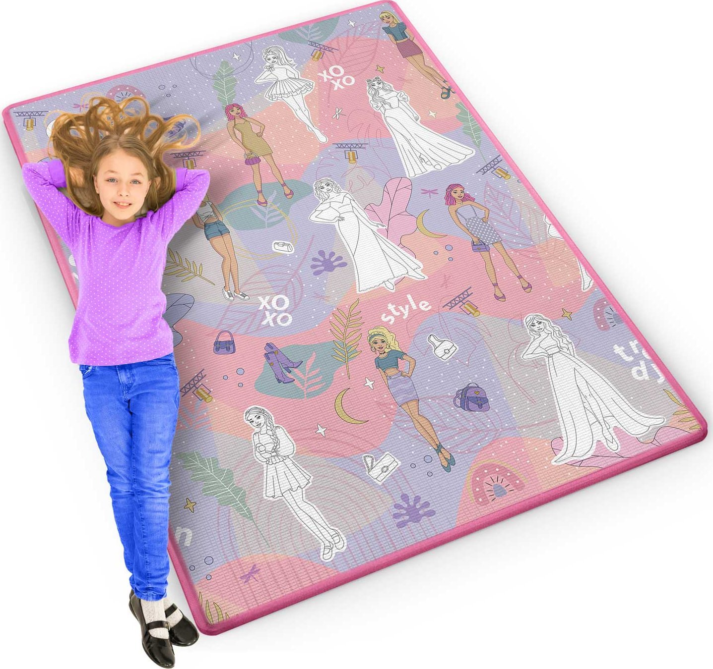 Ricokids Mata piankowa do kolorowania zwijana 120 x 90 x 0,3 cm Ricokids RK-344