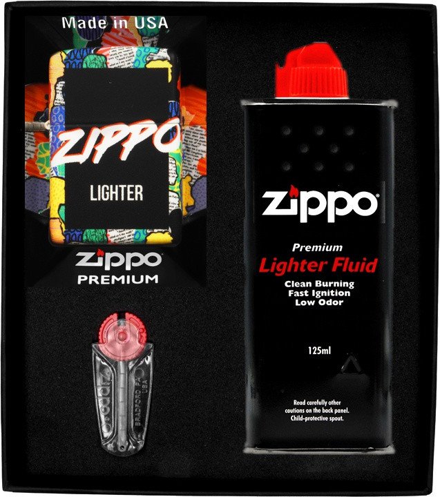 Zestaw ZIPPO Zapalniczka LIGHTER CROWD DESIGN Prezentowy No1