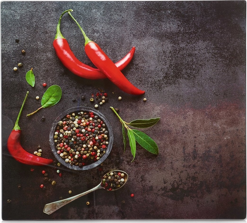 Zeller Płyta kuchenna, deska do krojenia, szkło, ochrona kuchenek, żaroodporna, serwowanie, ochrona blatu, podkładka pod gorące naczynia