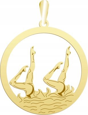 Radziszewska Jewellery Pozłacana Zawieszka Pływanie Synchroniczne GRAWER