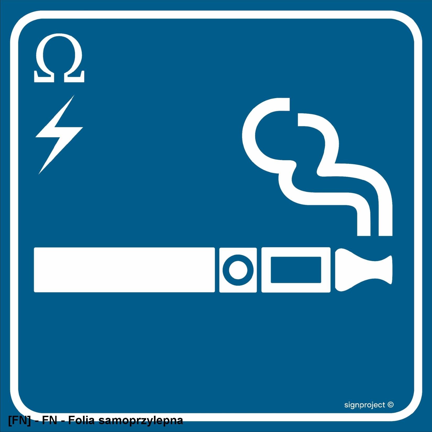 RA127 - Tu wolno palić papierosy elektroniczne 100x100