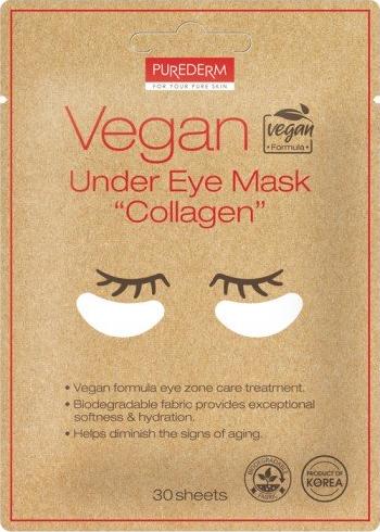 Purederm Vegan Under Eye Mask wegańskie płatki pod oczy z kolagenem 30szt