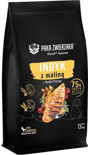 Paka Zwierzaka Paka Zwierzaka Karma Dla Psa Indyk z Maliną 1,5kg