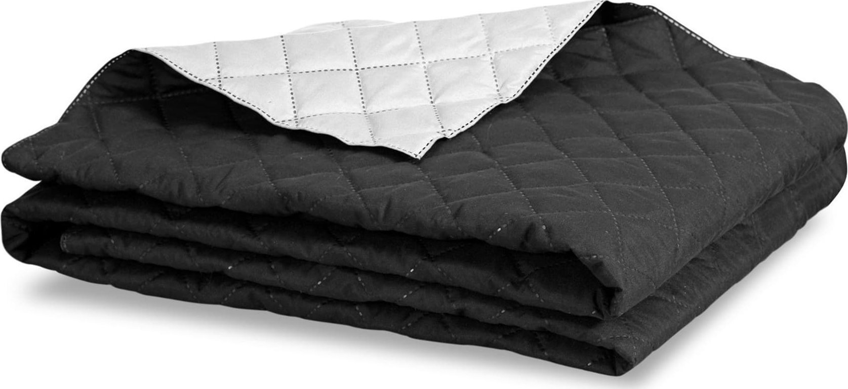 PIRUU Narzuta dwustronna pikowana biało-czarna 200x220 cm Medicline