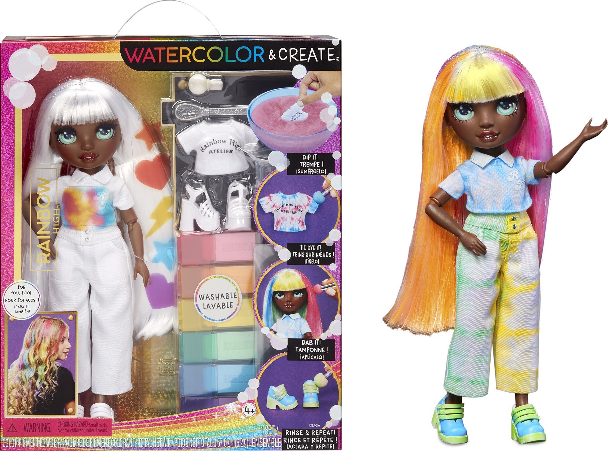 MGA Rainbow High WaterColor & Create Theme - Zielone oczy