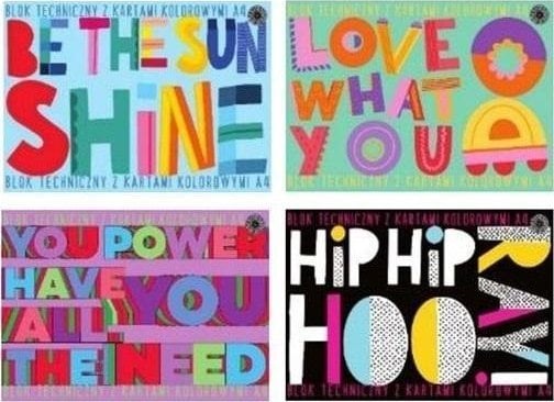 Blok techniczny A4/10K kolorowy Okay! (10szt)