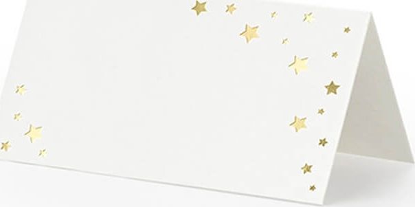 Party Deco Wizytówki na stół Gwiazdki - 9,5 x 5,5 cm - 10 szt. uniwersalny
