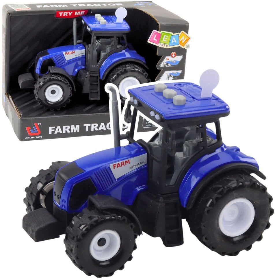 Traktor Farmerski Rolniczy Światła Dźwięki Niebieski 1:36