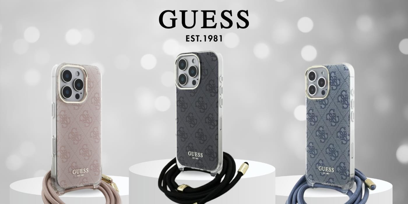 Guess Guess GUHCP16SHC4SEP iPhone 16 6.1" różowy/pink hardcase Crossbody Cord 4G Print