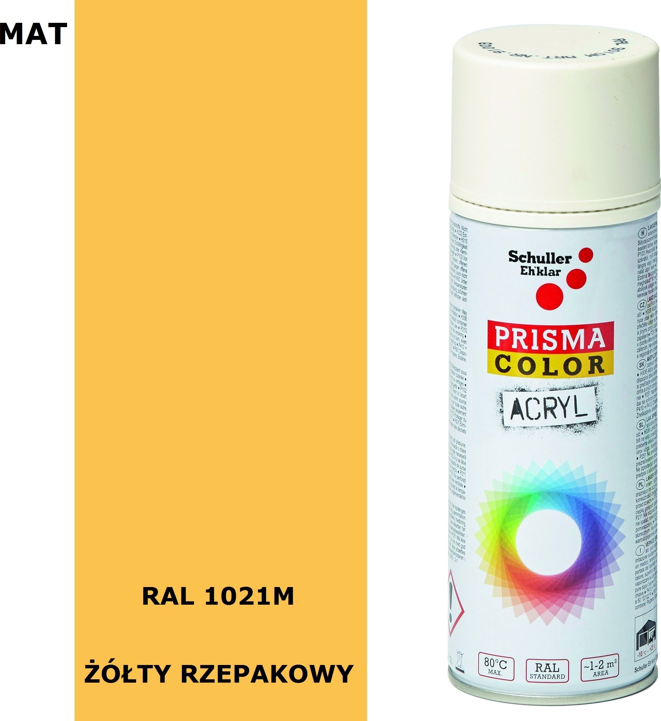 Schuller spray maling mat - Prisma Color RAL 1021M