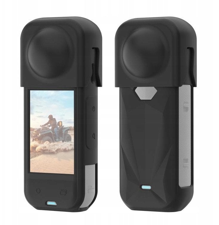 Dekielek Na Obiektyw + Obudowa Silikonowa Osłona Ochrona Do Insta360 X5 / X 5 / Pu757b