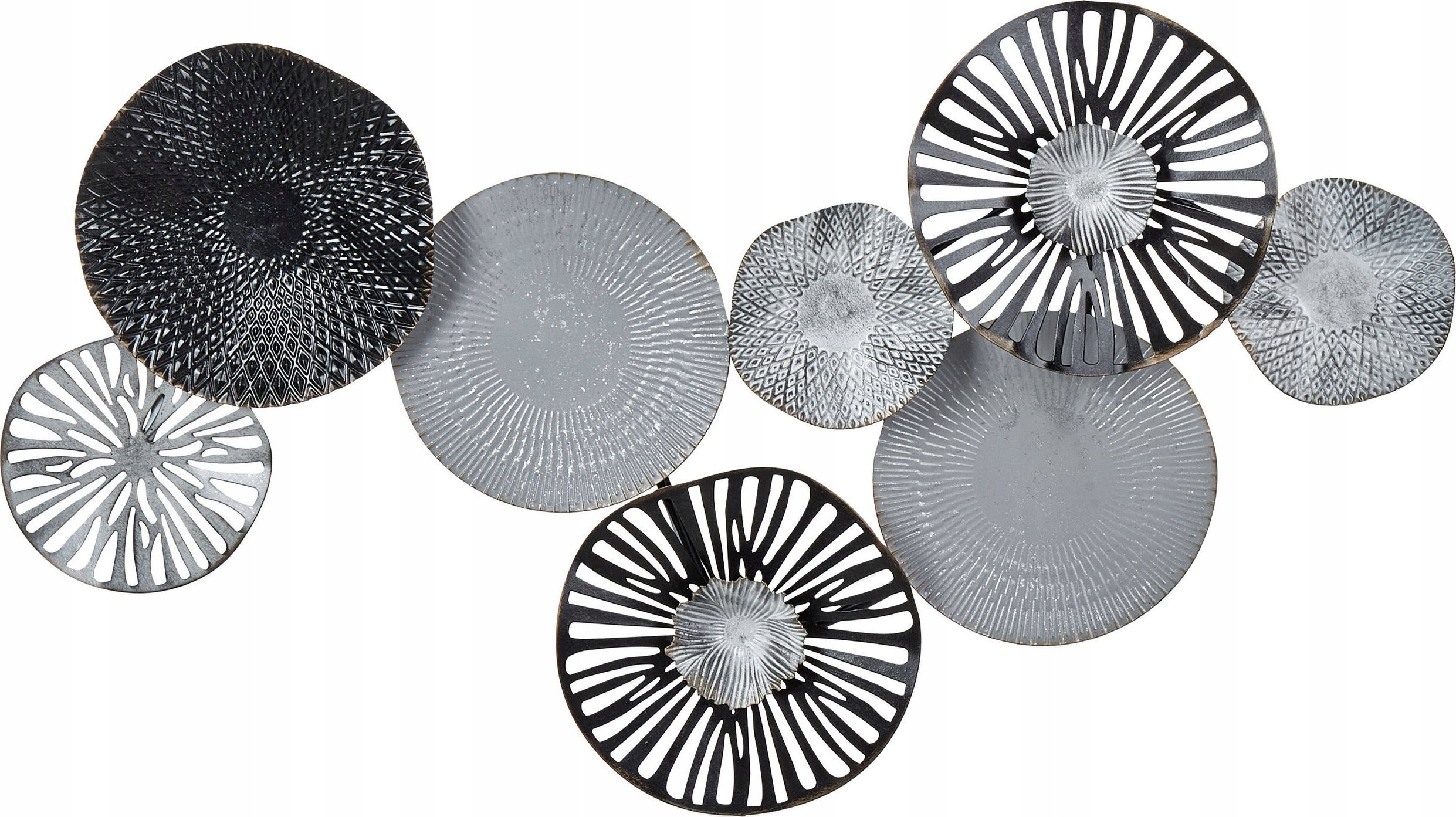 Beliani Dekoracja ścienna czarna z szarym TENNESSINE