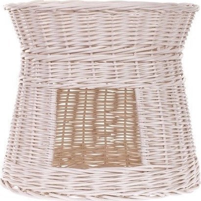WickerPL BUDA DLA KOTA LEŻAK DLA ZWIERZĄT DOMEK DLA KOTA Z WIKLINY PIĘTROWY 48 H43 CM